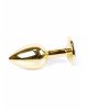 Анальна пробка - Jewellery Gold Plug Light Blue Анальна пробка - Jewellery Gold Plug Light Blue