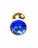 Анальна пробка - Jewellery Gold Plug Dark Blue Анальна пробка - Jewellery Gold Plug Dark Blue