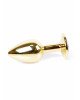 Анальна пробка - Jewellery Gold Plug Dark Blue Анальна пробка - Jewellery Gold Plug Dark Blue