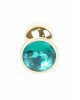 Анальна пробка - Jewellery Gold Plug Green Анальна пробка - Jewellery Gold Plug Green