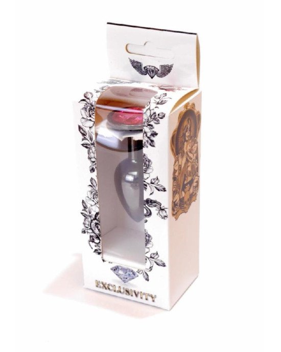 Анальна пробка - Jewellery Dark Silver Plug Pink