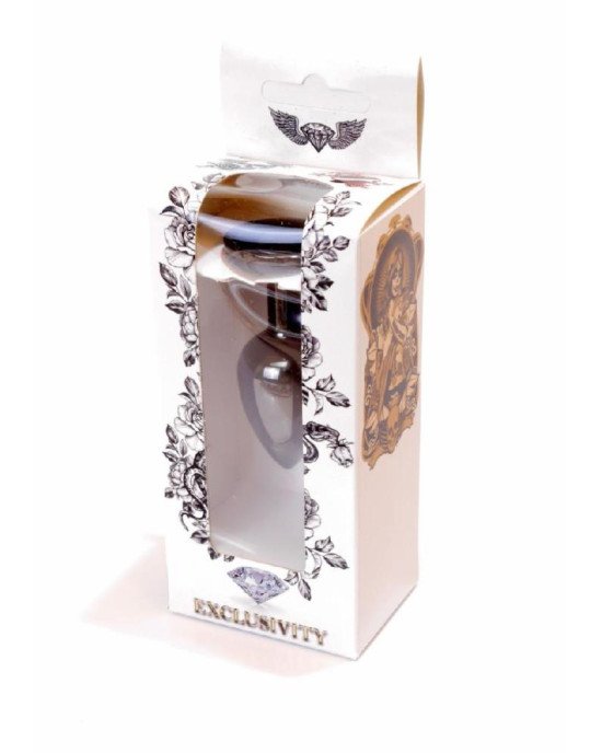Анальна пробка - Jewellery Dark Silver Plug Black Анальна пробка - Jewellery Dark Silver Plug Black