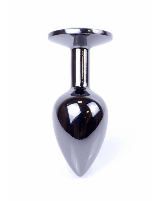 Анальна пробка - Jewellery Dark Silver Plug Clear Анальна пробка - Jewellery Dark Silver Plug Clear