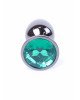 Анальна пробка - Jewellery Dark Silver Plug Green