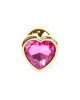 Анальна пробка - Jewellery Gold Heart Plug Pink Анальна пробка - Jewellery Gold Heart Plug Pink