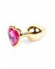 Анальна пробка - Jewellery Gold Heart Plug Pink Анальна пробка - Jewellery Gold Heart Plug Pink