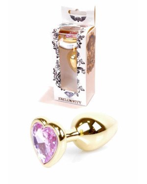 Анальна пробка - Jewellery Gold Heart Plug Rose