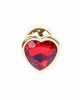 Анальна пробка - Jewellery Gold Heart Plug Red Анальна пробка - Jewellery Gold Heart Plug Red