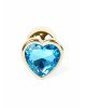 Анальна пробка - Jewellery Gold Heart Plug Light Blue Анальна пробка - Jewellery Gold Heart Plug Light Blue
