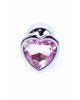 Анальна пробка - Jewellery Silver Heart Plug Light Pink Анальна пробка - Jewellery Silver Heart Plug Light Pink