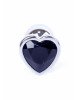Анальна пробка - Jewellery Silver Heart Plug Black Анальна пробка - Jewellery Silver Heart Plug Black