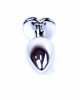 Анальна пробка - Jewellery Silver Heart Plug Black Анальна пробка - Jewellery Silver Heart Plug Black