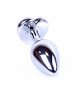 Анальна пробка - Jewellery Silver Heart Plug Black Анальна пробка - Jewellery Silver Heart Plug Black