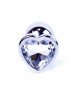 Анальна пробка - Jewellery Silver Heart Plug Clear