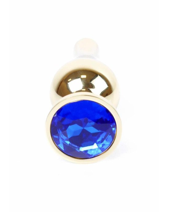 Анальна пробка - Jewellery Gold Long Plug Dark Blue Анальна пробка - Jewellery Gold Long Plug Dark Blue