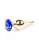 Анальна пробка - Jewellery Gold Long Plug Dark Blue Анальна пробка - Jewellery Gold Long Plug Dark Blue