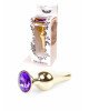 Анальна пробка - Jewellery Gold Butt Plug Purple Анальна пробка - Jewellery Gold Butt Plug Purple