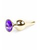 Анальна пробка - Jewellery Gold Butt Plug Purple Анальна пробка - Jewellery Gold Butt Plug Purple