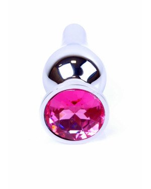 Анальна пробка - Jewellery Silver Long Plug Pink Анальна пробка - Jewellery Silver Long Plug Pink