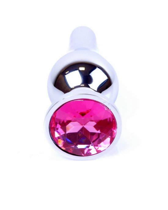 Анальна пробка - Jewellery Silver Long Plug Pink Анальна пробка - Jewellery Silver Long Plug Pink