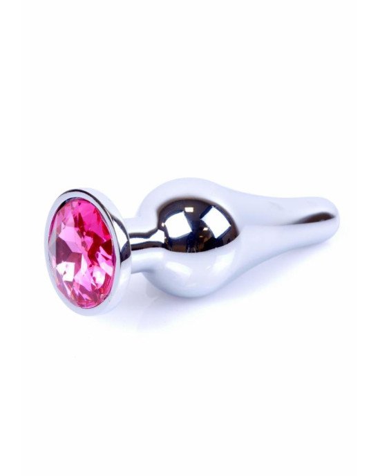 Анальна пробка - Jewellery Silver Long Plug Pink Анальна пробка - Jewellery Silver Long Plug Pink
