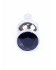 Анальна пробка - Jewellery Silver Long Plug Black