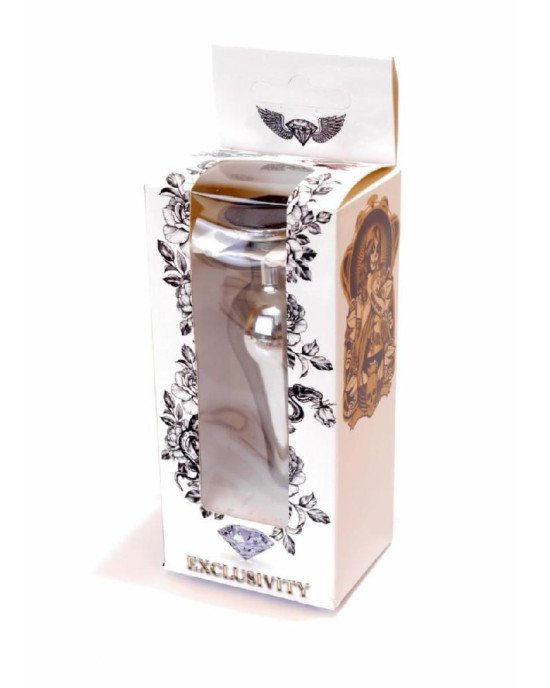 Анальна пробка - Jewellery Silver Long Plug Black