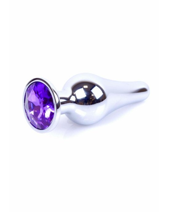 Анальна пробка - Jewellery Silver Long Plug Purple Анальна пробка - Jewellery Silver Long Plug Purple