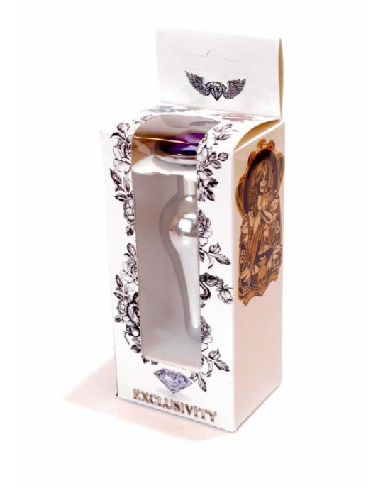Анальна пробка - Jewellery Silver Long Plug Purple Анальна пробка - Jewellery Silver Long Plug Purple