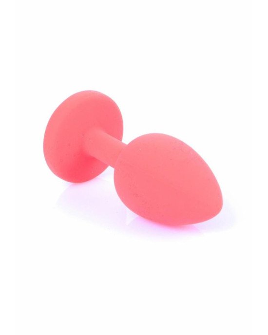 Анальна пробка - Jewellery Red Silicon Plug Small Blue Анальна пробка - Jewellery Red Silicon Plug Small Blue
