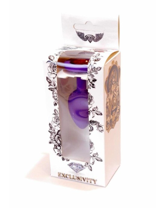 Анальна пробка - Jewellery Purple Silicon Plug Small Red Анальна пробка - Jewellery Purple Silicon Plug Small Red