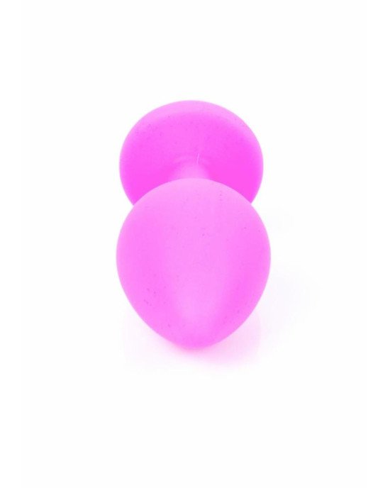 Анальна пробка - Pink Silicon Plug Medium Light Blue Diamond Анальна пробка - Pink Silicon Plug Medium Light Blue Diamond