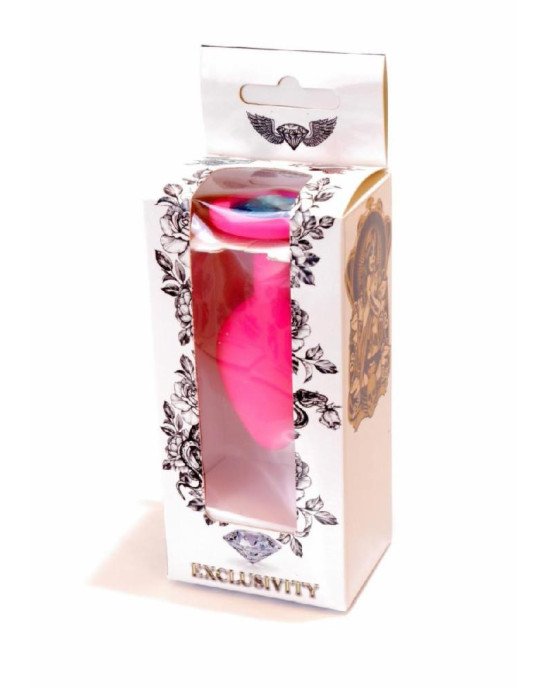 Анальна пробка - Pink Silicon Plug Medium Light Blue Diamond Анальна пробка - Pink Silicon Plug Medium Light Blue Diamond