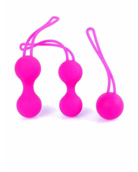Набір вагінальних кульок - Silicone Kegal Balls Set Pink Набір вагінальних кульок - Silicone Kegal Balls Set Pink