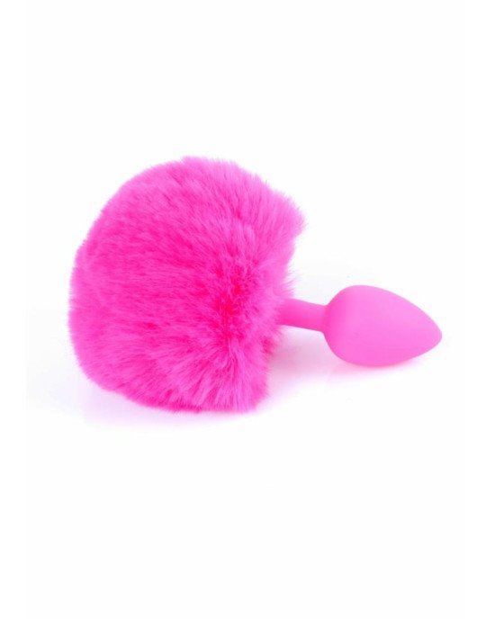 Анальна пробка - Jewellery Silicon Plug Bunny Tail Pink Анальна пробка - Jewellery Silicon Plug Bunny Tail Pink