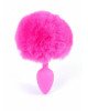 Анальна пробка - Jewellery Silicon Plug Bunny Tail Pink Анальна пробка - Jewellery Silicon Plug Bunny Tail Pink