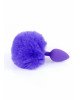 Анальна пробка - Jewellery Silicon Plug Bunny Tail Purple Анальна пробка - Jewellery Silicon Plug Bunny Tail Purple