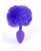 Анальна пробка - Jewellery Silicon Plug Bunny Tail Purple Анальна пробка - Jewellery Silicon Plug Bunny Tail Purple