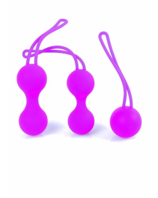 Набір вагінальних кульок - Silicone Kegal Balls Set Purple Набір вагінальних кульок - Silicone Kegal Balls Set Purple