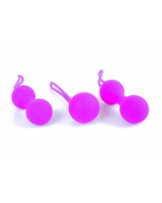 Набір вагінальних кульок - Silicone Kegal Balls Set Purple Набір вагінальних кульок - Silicone Kegal Balls Set Purple