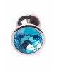 Анальна пробка - Jewellery Red Gold Plug Light Blue Анальна пробка - Jewellery Red Gold Plug Light Blue