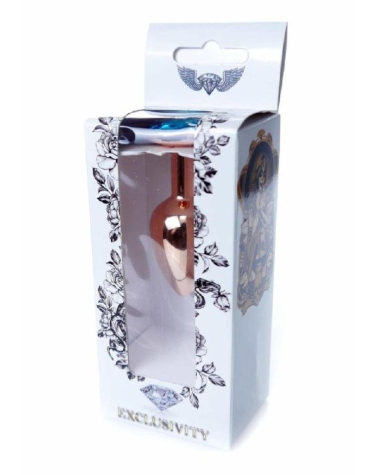 Анальна пробка - Jewellery Red Gold Plug Light Blue Анальна пробка - Jewellery Red Gold Plug Light Blue