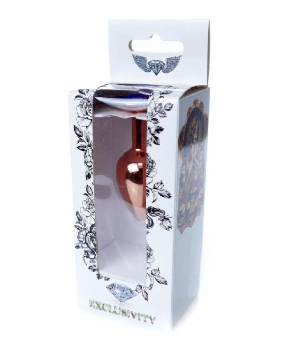 Анальна пробка - Jewellery Red Gold Plug Dark Blue