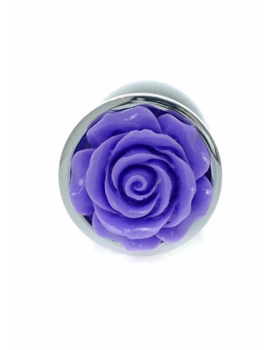 Анальна пробка - Jewellery Silver Rose Plug Purple