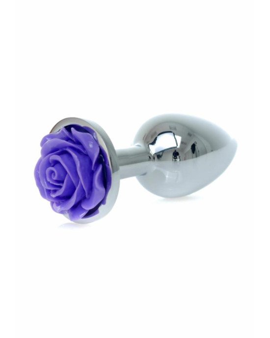 Анальна пробка - Jewellery Silver Rose Plug Purple