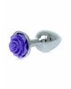 Анальна пробка - Jewellery Silver Rose Plug Purple