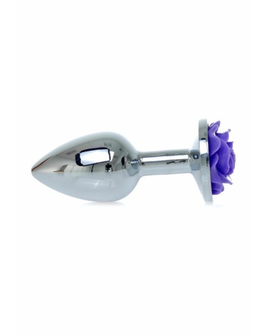 Анальна пробка - Jewellery Silver Rose Plug Purple