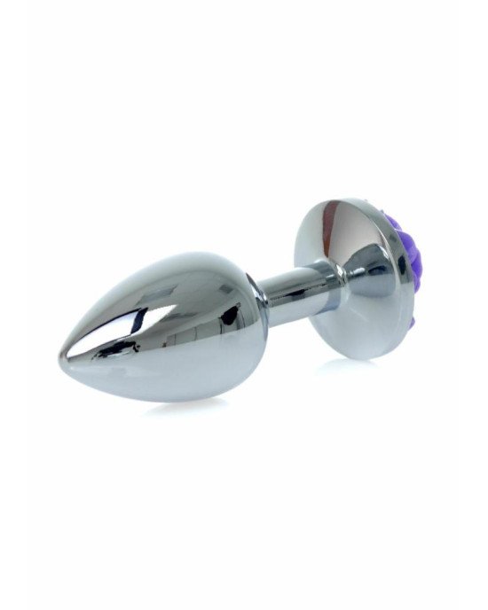 Анальна пробка - Jewellery Silver Rose Plug Purple