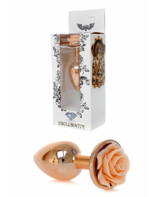 Анальна пробка - Jewellery Red Gold Plug Rose Peach Анальна пробка - Jewellery Red Gold Plug Rose Peach