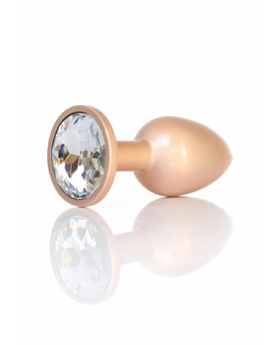 Анальна пробка - Jewellery Pearl Gold Plug Clear S Анальна пробка - Jewellery Pearl Gold Plug Clear S
